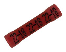 MOLEX 19154-0004 Butt Splice, Red, InsulKrimp 19154 Series, 22 AWG, 18 AWG, 1.5 mm², PVC (Polyvinylchloride)