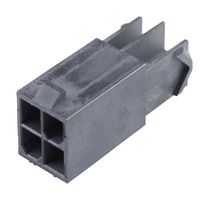 MOLEX 172762-0004 Connector Housing, Black, Mini-Fit TPA2 172762 Series, Plug, 4 Ways, 4.2 mm