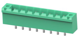 TE CONNECTIVITY - BUCHANAN 2842522-8 Terminal Block, PA66, Green, 1Row, w/Flange, Header, 5.08 mm, 8 Ways, 8 A, 300 V