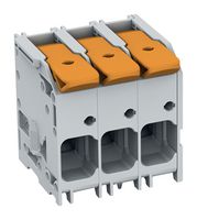 WAGO 2616-1108/020-000 Wire-To-Board Terminal Block, Grey, 10 mm, 8 Ways, 18 AWG, 4 AWG, 16 mm², Push In