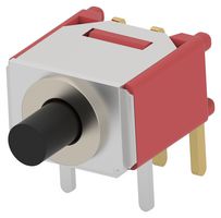 ALCOSWITCH - TE CONNECTIVITY DMPS2P1B1PPRG05 Pushbutton Switch, DMP Series, SPDT, On-(On), Plunger, Black