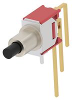 ALCOSWITCH - TE CONNECTIVITY DMPS1P2B3TPRG05 Pushbutton Switch, DMP Series, 4.95 mm, SPDT, On-(On), Plunger, Black