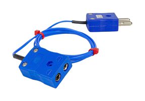 LABFACILITY EXT-K-C1-10.0-SP-SS-JIS Sensor Cable, 7/0.2mm Core, K Type Thermocouple Plug, K Type Thermocouple Receptacle, 2 Positions