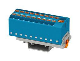 PHOENIX CONTACT 3273638 Panel Mount Barrier Terminal Block, 32 A, 800 V, 19 Pole, 9, Push In, 10 AWG