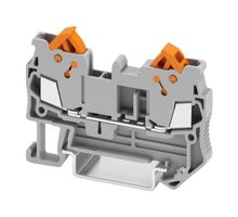 PHOENIX CONTACT 3205019 DIN Rail Mount Terminal Block, Grey, 2 Ways, 24 AWG, 16 AWG, 1.5 mm², Quick Connect, 17.5 A