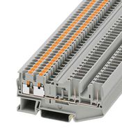 PHOENIX CONTACT 3209662 DIN Rail Mount Terminal Block, Grey, 4 Ways, 26 AWG, 12 AWG, 4 mm², Push In, 24 A