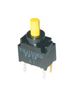 NIDEC COMPONENTS FP1F-4M-Z Pushbutton Switch, FP Series, SPDT, On-(On), Plunger for Cap, Yellow