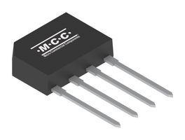 MICRO COMMERCIAL COMPONENTS KBP206G-BP Bridge Rectifier, Single Phase, 600 V, 2 A, GBP, 4 Pins, 1 V