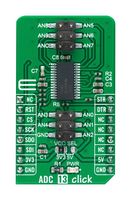 MIKROELEKTRONIKA MIKROE-4743 Add-On Board, ADC 13 Click, MikroE MikroBUS Compatible Development Boards