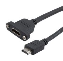 L-COM HD21Z-MFP-BLK-2M Audio / Video Cable Assembly, LSZH, 2.1, HDMI Plug, HDMI Receptacle, 6.6 ft, 2 m, Black