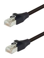 L-COM TRD695AZHF-BLK-2 Ethernet Cable, Cat6a, RJ45 Plug to RJ45 Plug