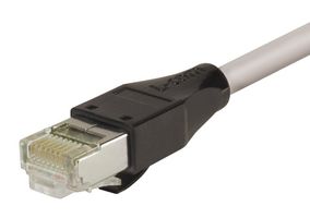 L-COM TRD855SIG-3 Ethernet Cable, Cat5e, RJ45 Plug to RJ45 Plug, STP (Shielded Twisted Pair), Grey, 900 mm, 3 ft