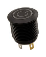 SAME SKY PBM2-M-GR12-P-F-BA-67 Vandal Resistant Switch, 12V LED/Pwr Symbol, PBM2 Series, 16 mm, SPST-NO-DM, Off-(On), Round Flush