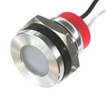 OSHINO LAMPS PL14SL025 LED Panel Mount Indicator, 520nm, 140 deg, Green, 110 V, 14 mm, 20 mA, 4 cd, IP67