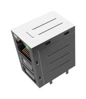 ABRACON ARJG11E1-C0000BADWFR Modular Connector, Yellow and Green LED, RJ45 Jack with USB C, 3 x 1 (Stacked), 8P8C