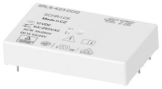 TE CONNECTIVITY - SCHRACK 2045890-4 Safety Relay, 12 VDC, 4PST-2NO, DPST-NC, Through Hole, 6 A, PC Pin