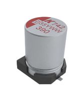 KEMET A742MN397M1VLAV016 Hybrid Aluminium Electrolytic Capacitor, Vibration Proof, 390 µF, ± 20%, 35 V, Radial Can - SMD