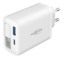 ANSMANN 1001-0186 AC/DC Power Supply, White, 2 Output, 30 W, 5 V, 3 A