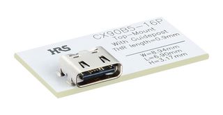 HIROSE / HRS CX90B5-16P2 USB Connector, USB Type C, USB 2.0, Receptacle, 16 Ways, Surface Mount, Right Angle
