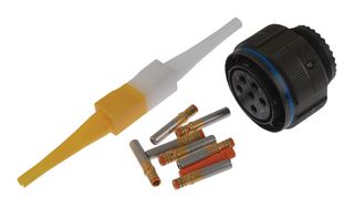 AMPHENOL AEROSPACE D38999/26WE6SN Circular Connector, MIL-DTL-38999 Series III, DS38999/26 Series, Straight Plug, 6 Contacts