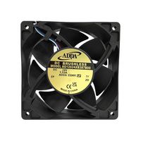 ADDA AG12024HB387B00(00F) DC Axial Fan, 24 V, Square, 120 mm, 38.5 mm, Ball Bearing, 186.18 CFM