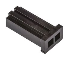 TE CONNECTIVITY - AMP 280358-0 Connector Housing, Nylon, Black, AMPMODU II 280358 Series, Receptacle, 2 Ways, 2.54 mm