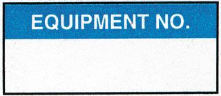 PRO POWER 7827337 Label, Self Adhesive, 16 mm, 38 mm, Metallised Polyester, Equipment No (+ Blank Space Underneath)
