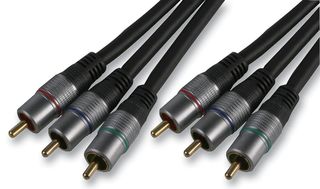 PRO SIGNAL AV12502 Audio / Video Cable Assembly, Phono (RCA) Plug, x 3, Phono (RCA) Plug, x 3, 4.9 ft, 1.5 m, Grey