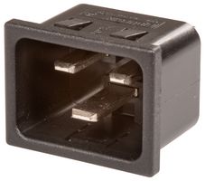 BULGIN LIMITED PX0598/15/63 IEC Power Connector, IEC C20 Inlet, 20 A, 250 VAC, Quick Connect, Snap-In, Flange Mount