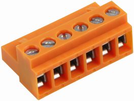 WEIDMULLER BL 5.08/6 Pluggable Terminal Block, 5.08 mm, 6 Ways, 22 AWG, 12 AWG, Screw