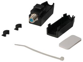 TUK KCF3ILBK RF / Coaxial Adapter, Black, 3G, F, F, Straight Adapter