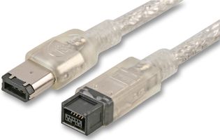 PRO SIGNAL PSG90334 Computer Cable, IEEE 1394b FireWire Plug, 9 Way, IEEE 1394b FireWire Plug, 6 Way, 6.6ft, 2m
