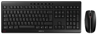 CHERRY JD-8500GB-2 Keyboard & Optical Mouse Set, Wireless RF, 2 Alkaline AA Battery, Cherry STREAM Series