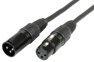 PULSE PLS00586 MIC - PATCH LEAD, 3P XLR BLACK, 1.5M