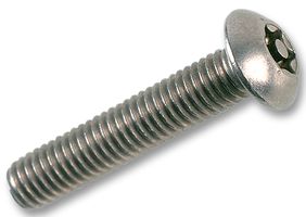 DURATOOL TPTB412 Security Screw, Stainless Steel A2, Dome Head Pin Torx, 12 mm, M4