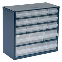 RAACO 137560 Storage Cabinet, 16 Drawer, Steel, 283mm x 306mm x 150mm