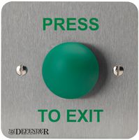 DEFENDER SECURITY DEF-0657-1PTE GREEN DOME PRESS TO EXIT BUTTON