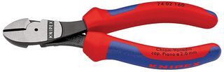 KNIPEX 74 02 160 NIPPER, H/L DIAGONAL CUTTING, 160MM