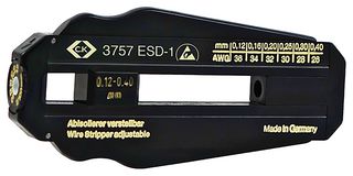 CK TOOLS T3757ESD 1 Precision Wire Stripper, ESD Safe, 36AWG to 26AWG, Depth Stop Adjustable