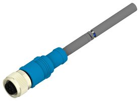 TE CONNECTIVITY T4161320004-005 SENSOR CORD, 4P, M12 RCPT-FREE END, 5M