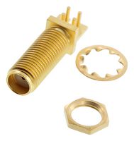 AMPHENOL SV MICROWAVE 2921-00057. RF COAX CONN, SMA R/A BLKHD JACK, PCB