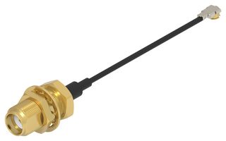 TE CONNECTIVITY 2492541-1. RF CBL, SMA BULKHD JACK-R/A MHF4L PLUG