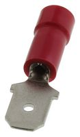 PANDUIT DV18-250MB-CY MALE DISCONNECT, 6.35MM, 18AWG, RED