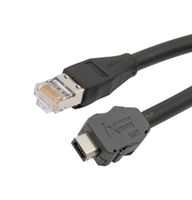 L-COM TRGIX604EC-BLK-1M ENET CORD, IX B PLUG-RJ45 PLUG, 3.3