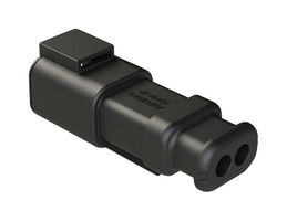AMPHENOL SINE/TUCHEL ATP04-2P-SR02BK. STRAIN RELIEF, 2POS, THERMOPLASTIC, BLK