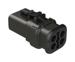 AMPHENOL SINE/TUCHEL ATP06-4S-SR01BK. STRAIN RELIEF, 4POS, THERMOPLASTIC, BLK