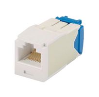 PANDUIT CJ6X88TGWH RJ45 CONN, JACK, 8P8C, 1PORT, WHITE