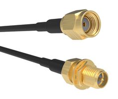 AMPHENOL RF 095-902-535M100. RF CABLE, SMA RP PLUG-BHD JACK, 3.3FT