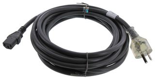 VOLEX 17970 8 POWER CORD, NEMA 5-15P C13, 20FT, 15A, G
