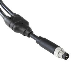 BULGIN LIMITED PXPPVC08FIM06AYT010PVC. SENSOR CORD, 6P M8 PLUG-FREE END, 3.3FT